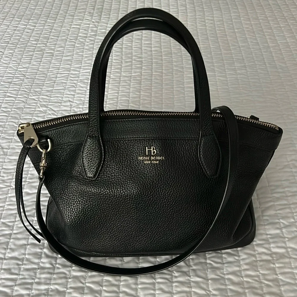 Henri Bendel Black Satchel Handbag - Picture 3 of 16